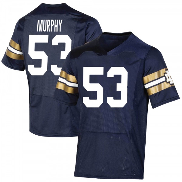 Quinn Murphy Notre Dame Fighting Irish NCAA Youth #53 Navy Premier 2021 Shamrock Series Replica College Stitched Football Jersey DCR0455PE